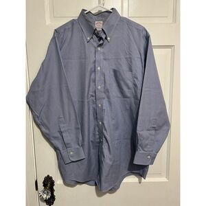 Brooks Brothers Button Down Shirt Blue Size 16-32